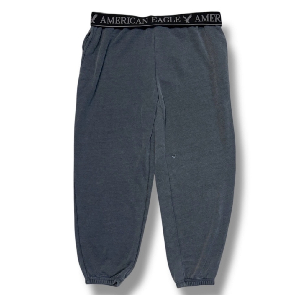 AMERICAN EAGLE OUTFITTERS Grey Joggers Fold Down Elastic Waistband
